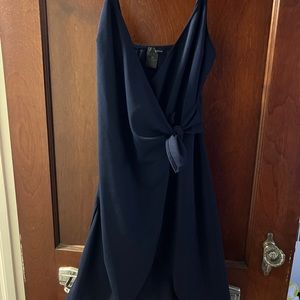 Aqua navy blue dress